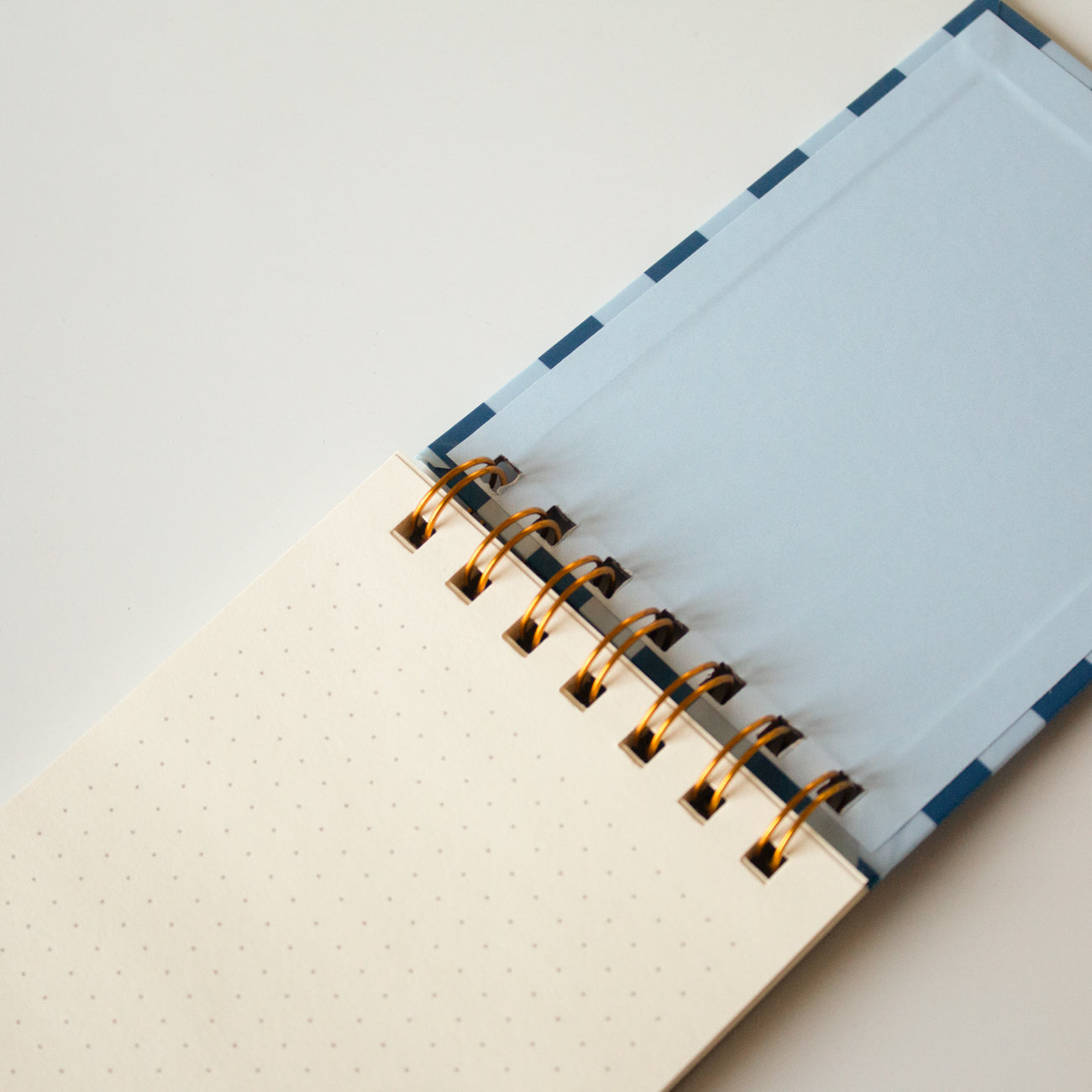 Blue Checkered Wired Notepad