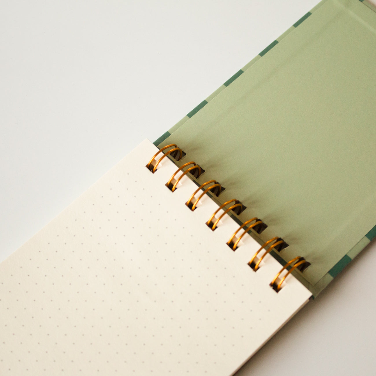 Green Checkered Wired Notepad