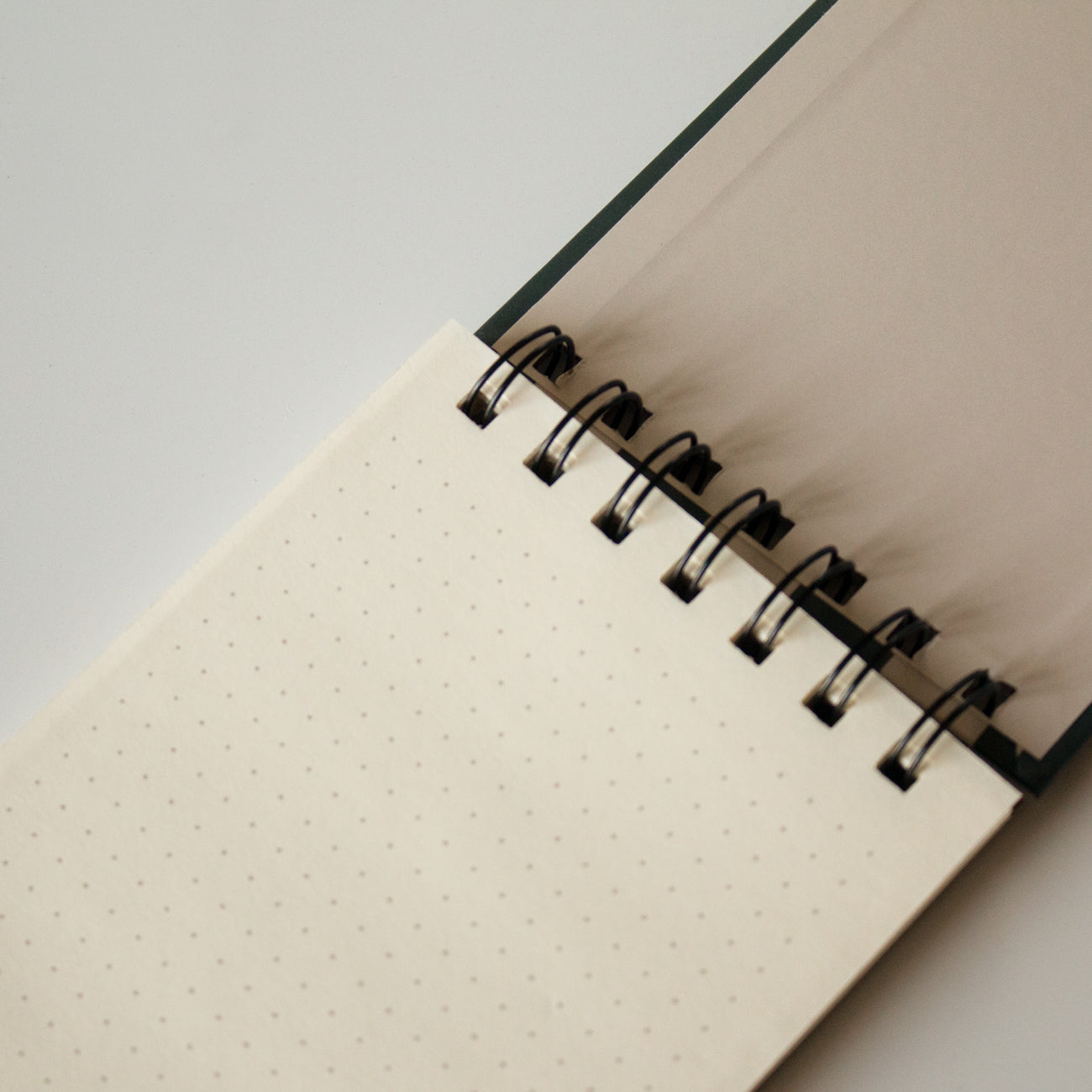 Olive Striped Wired Notepad