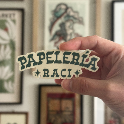 Papelería Raci Logo Sticker