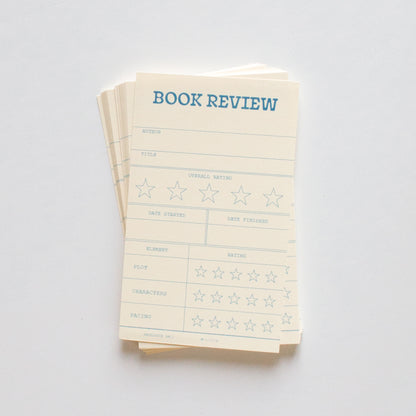 Book Review Library Cards