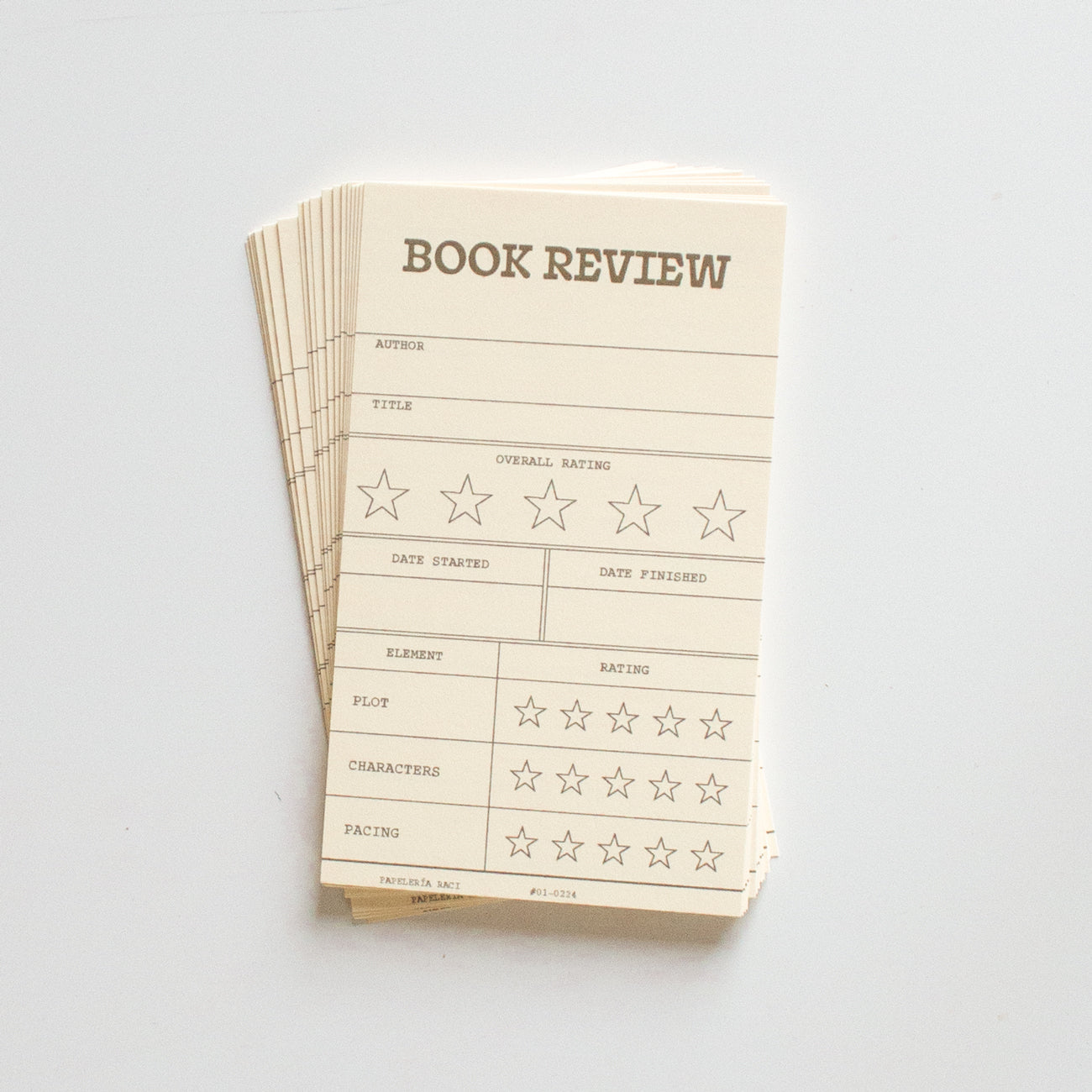 Book Review Library Cards