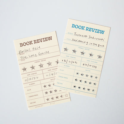 Book Review Library Cards