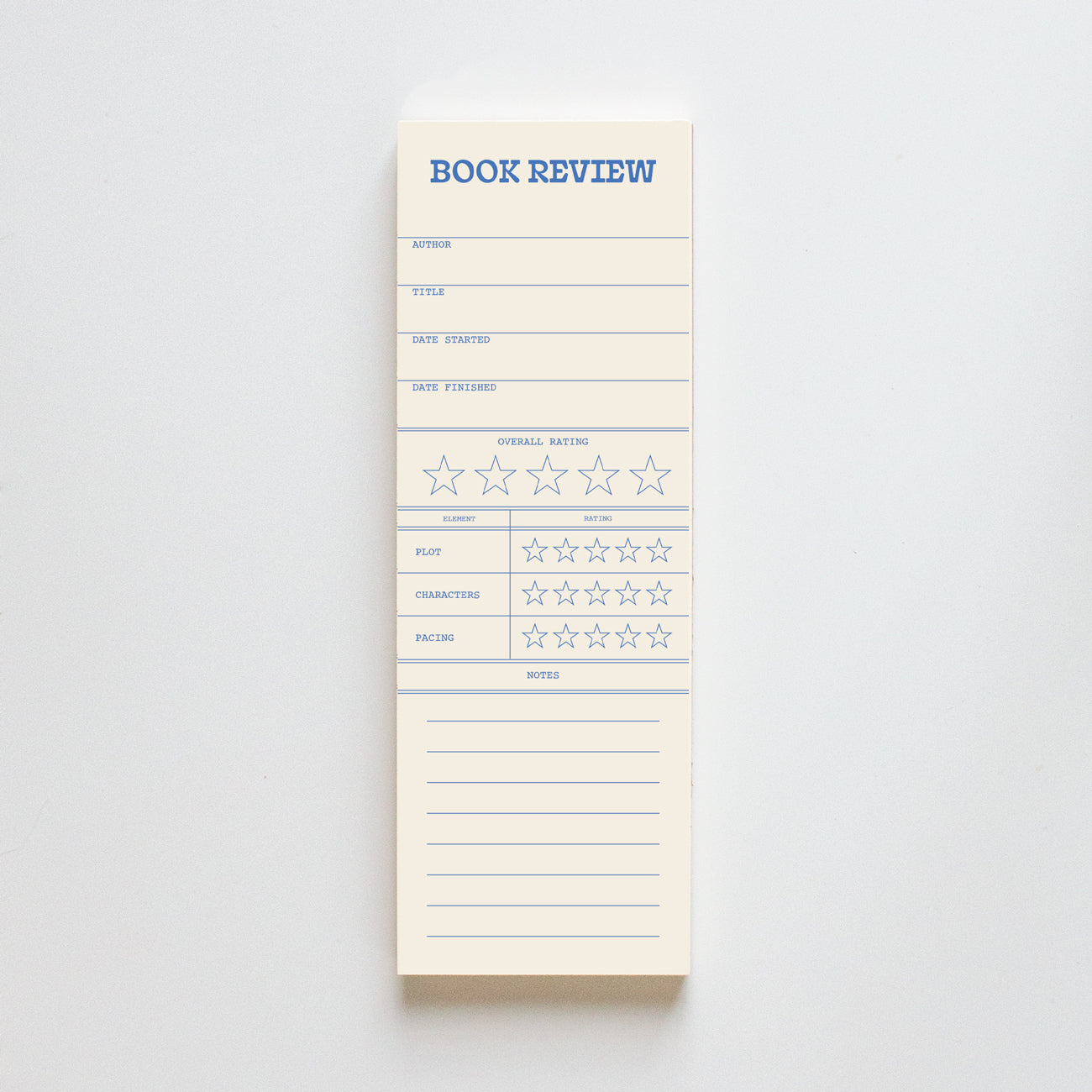 Book Review Notepad Bookmarks