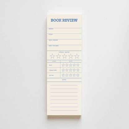 Book Review Notepad Bookmarks