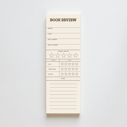 Book Review Notepad Bookmarks