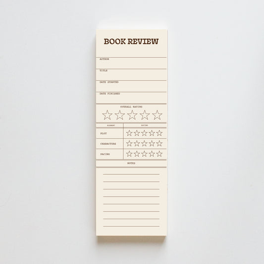 Book Review Notepad Bookmarks