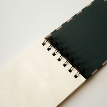 Brown Checkered Wired Notepad