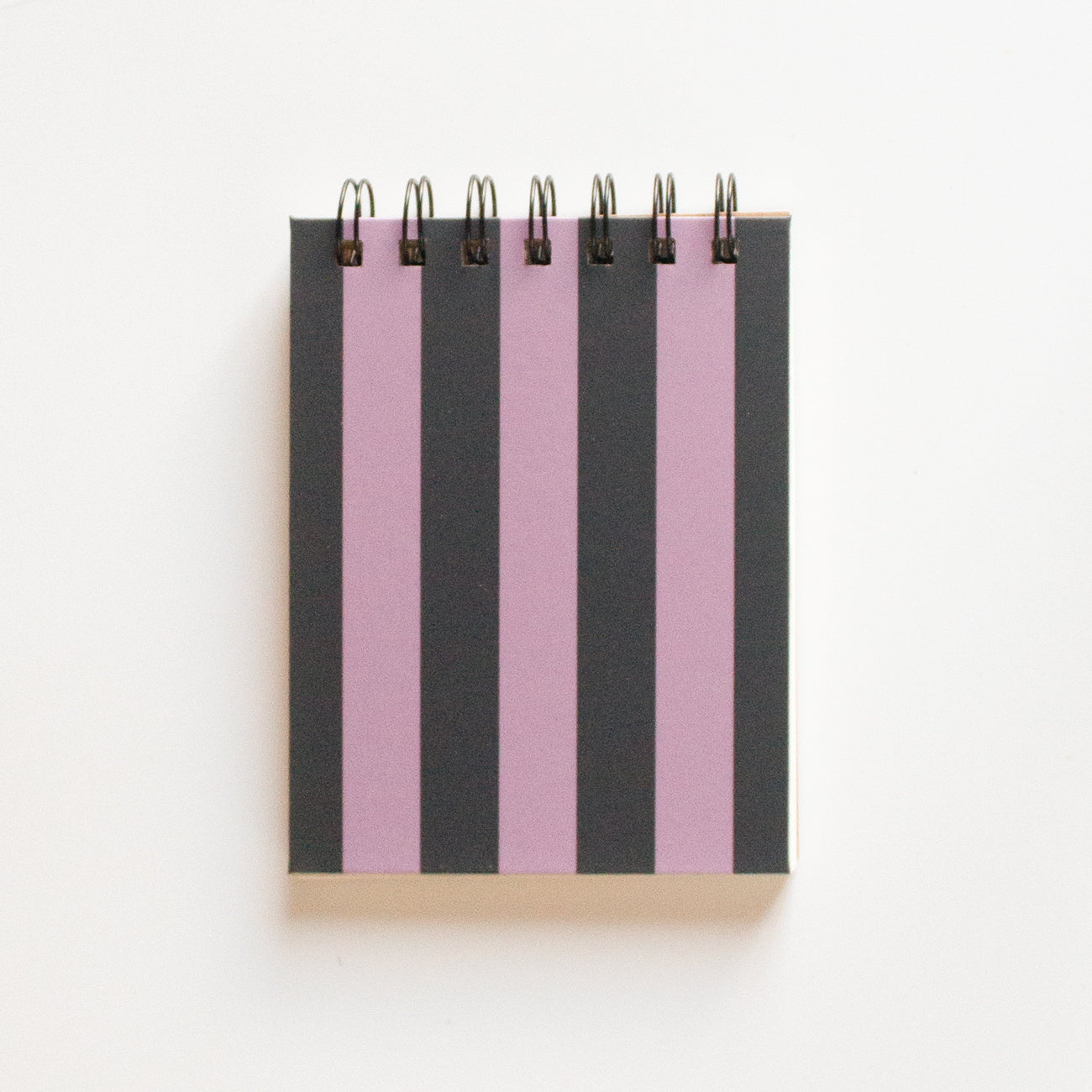 Purple Striped Wired Notepad