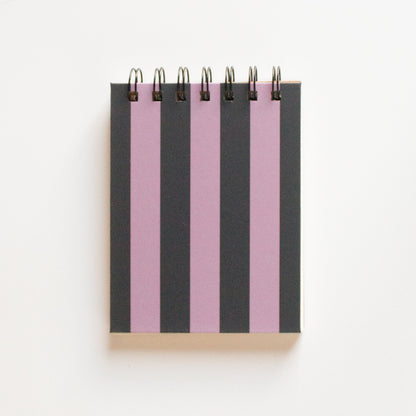 Purple Striped Wired Notepad