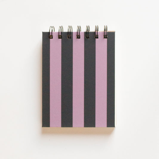 Purple Striped Wired Notepad