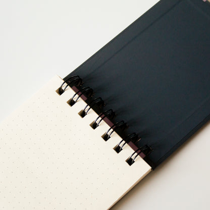 Purple Striped Wired Notepad